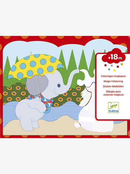 Magic hidden colouring book outside DJECO red 