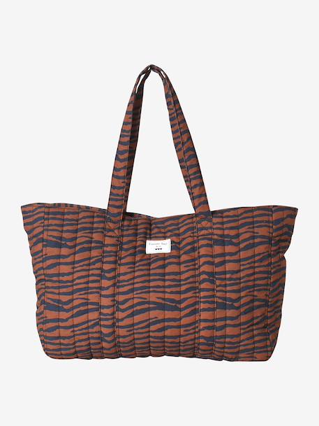 Wildlife tote bag in cotton canvas cashew 