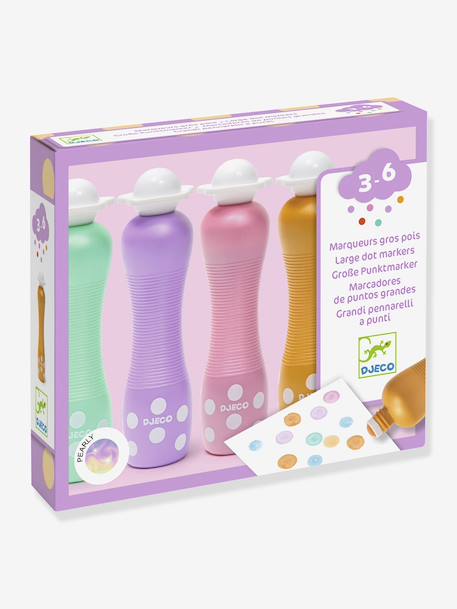 4 DJECO chunky dot markers rose 