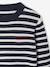 Basic Round-Neck Long-Sleeved Jumper for Boys navy blue+striped blue 