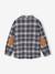 Boy's long-sleeved flannel shirt chequered grey 