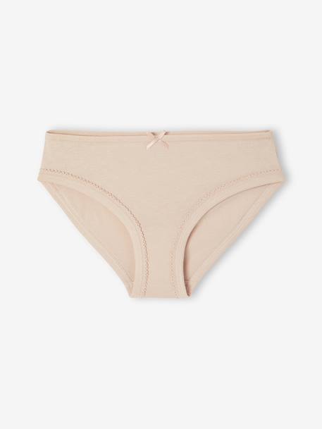 Pack of 7 Hearts Briefs for Girls rose 