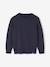 Basic Round-Neck Long-Sleeved Jumper for Boys navy blue+striped blue 