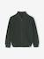High Neck Long-Sleeved Cardigan for Boys green+navy blue 
