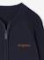 Long-Sleeved Varsity Cardigan for Boys marl grey+navy blue 
