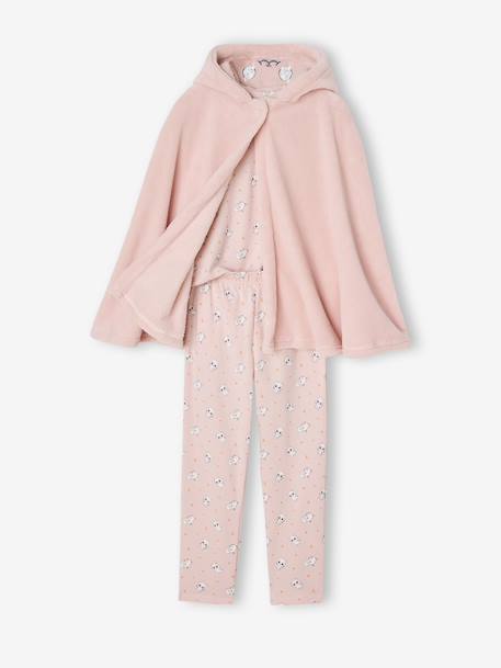 Dress-Up Cat Pyjamas for Girls pale pink 