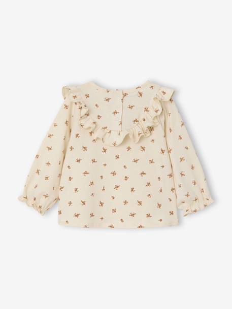 T-shirt with a blouse-style print for babies vanilla 