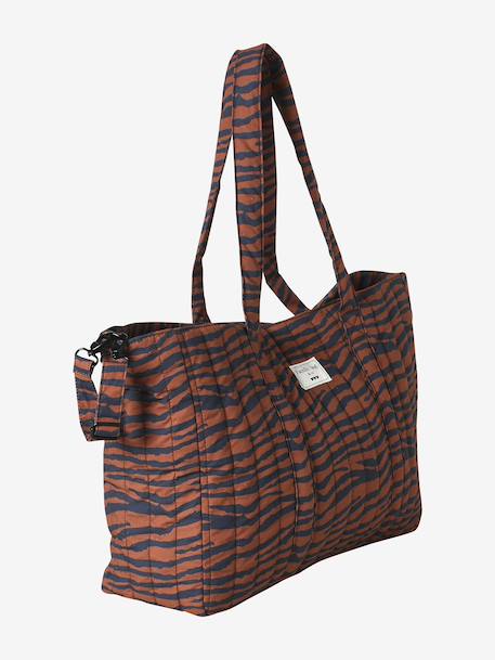Wildlife tote bag in cotton canvas cashew 