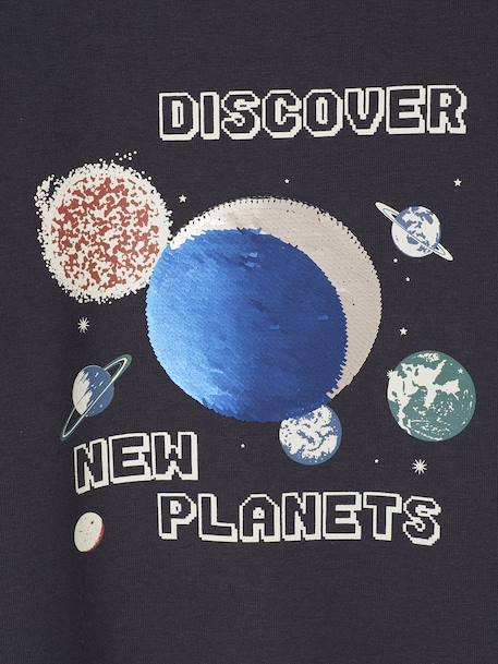 Sequinned 'Planets' Sweatshirt for Boys anthracite 