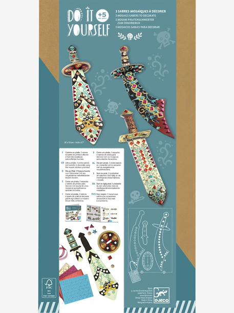 Creative kit Like a pirate - 3 swords DJECO multicoloured 