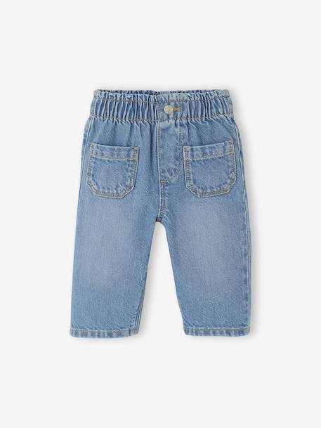 Sweatshirt and wide-leg jeans set for babies vanilla 