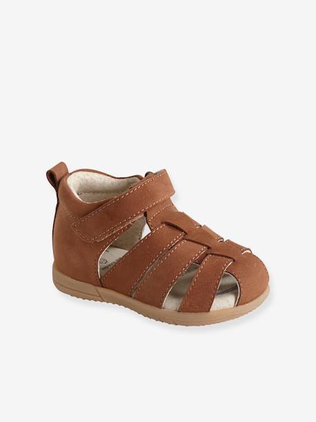 Leather Sandals for Baby Boys, Designed for First Steps brown+Camel+navy blue+sandy beige 
