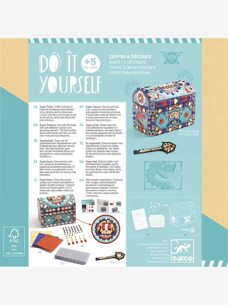 DIY Super Secret Treasure Box, DJECO blue 