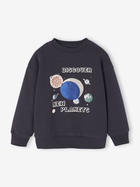 Sequinned 'Planets' Sweatshirt for Boys anthracite 