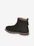 Leather Boots for Girls camel+Dark Blue+printed black 