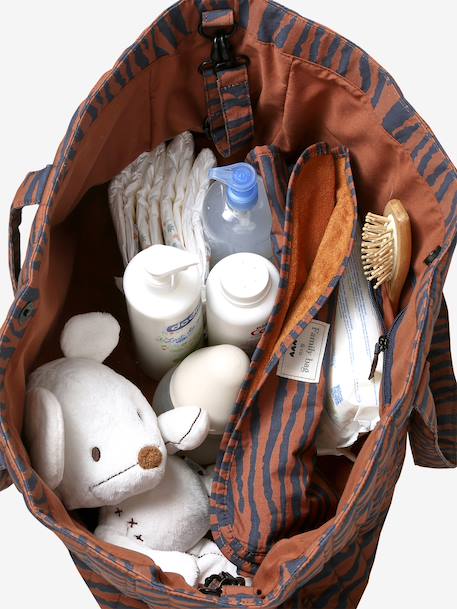 Wildlife tote bag in cotton canvas cashew 