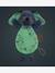 Glow-In-The-Dark Comforter / Soft Toy, LILLIPUTIENS blue+rose 
