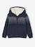 Hooded Sherpa-Lined Cardigan for Boys navy blue 