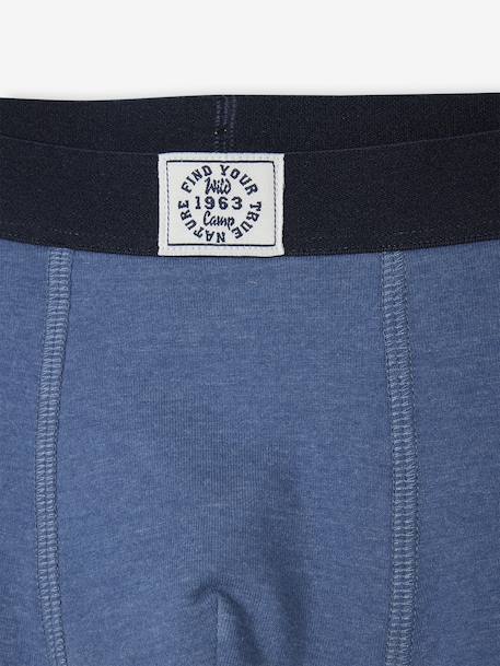 Pack of 5 Plain Boxers for Boys blue 