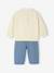 Sweatshirt and wide-leg jeans set for babies vanilla 