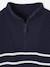 Striped Long-Sleeved Trucker Jumper for Boys navy blue 