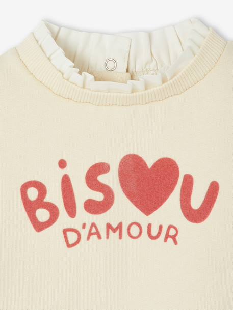 Sweatshirt and wide-leg jeans set for babies vanilla 