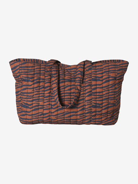 Wildlife tote bag in cotton canvas cashew 