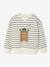 Printed Dog Sweatshirt for Boys striped white+tomato red 