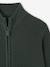 High Neck Long-Sleeved Cardigan for Boys green+navy blue 