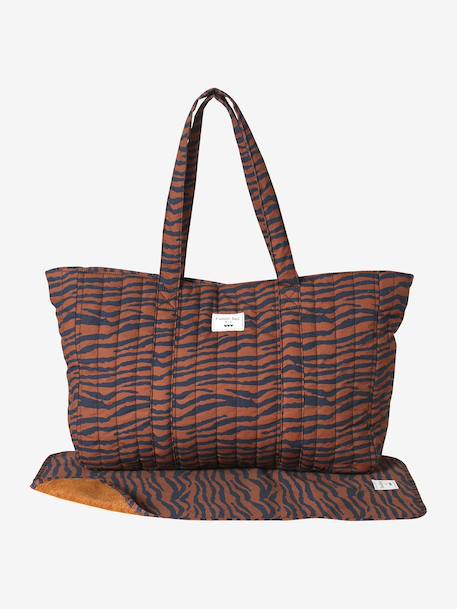 Wildlife tote bag in cotton canvas cashew 
