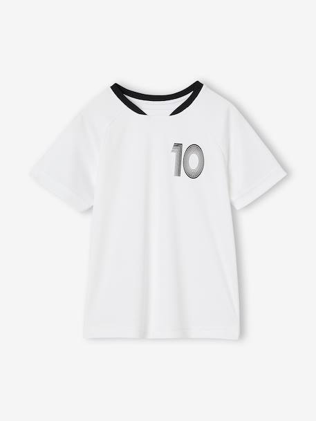 Short-Sleeved Football T-Shirt for Boys white 