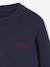 Basic Round-Neck Long-Sleeved Jumper for Boys navy blue+striped blue 