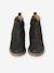 Leather Boots for Girls camel+Dark Blue+printed black 