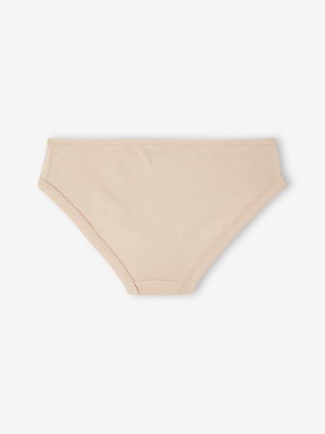 Pack of 7 Hearts Briefs for Girls rose 