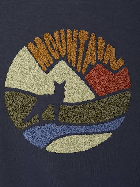 Sweatshirt with Bouclé Design for Boys navy blue 