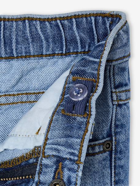 Elasticated Wide Leg Jeans, Adjustable Waist brut denim+stone 