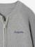 Long-Sleeved Varsity Cardigan for Boys marl grey+navy blue 