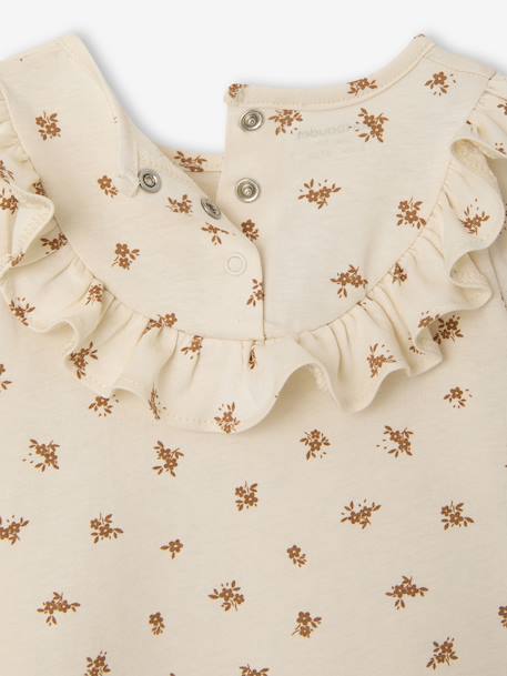 T-shirt with a blouse-style print for babies vanilla 