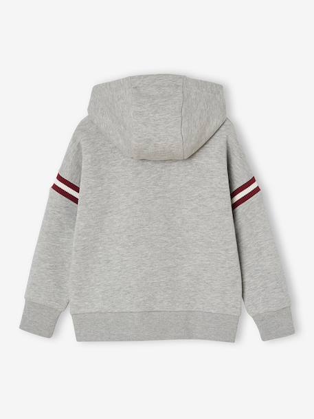 Hooded Sweatshirt with Print on the Front for Boys marl grey 