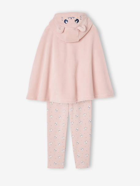 Dress-Up Cat Pyjamas for Girls pale pink 