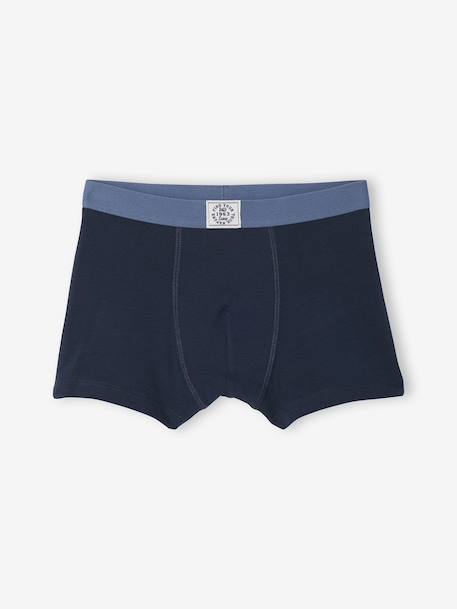 Pack of 5 Plain Boxers for Boys blue 
