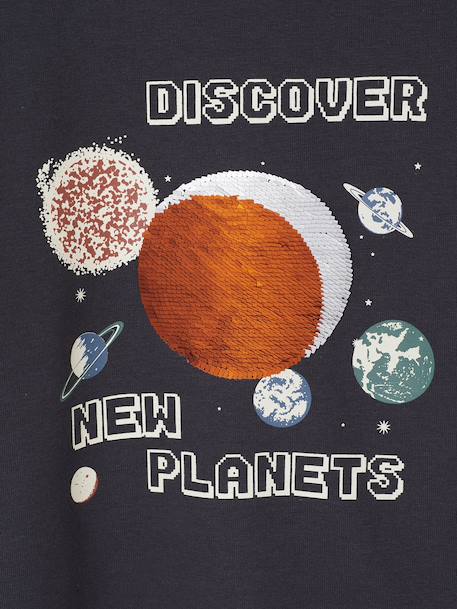 Sequinned 'Planets' Sweatshirt for Boys anthracite 