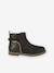 Leather Boots for Girls camel+Dark Blue+printed black 
