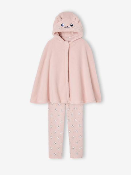 Dress-Up Cat Pyjamas for Girls pale pink 