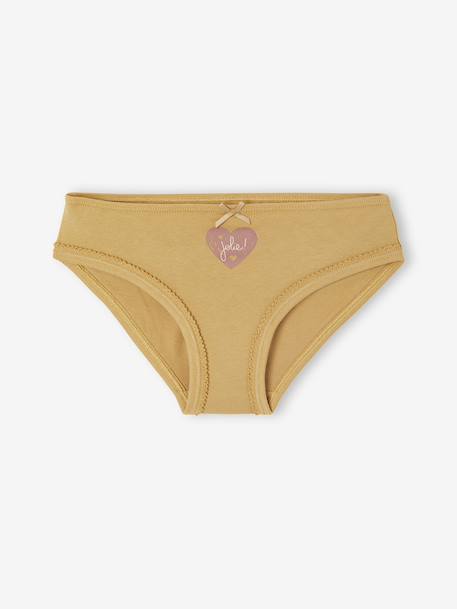 Pack of 7 Hearts Briefs for Girls rose 