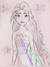 Reine des Neiges Elsa glitter sweatshirt soft lilac 