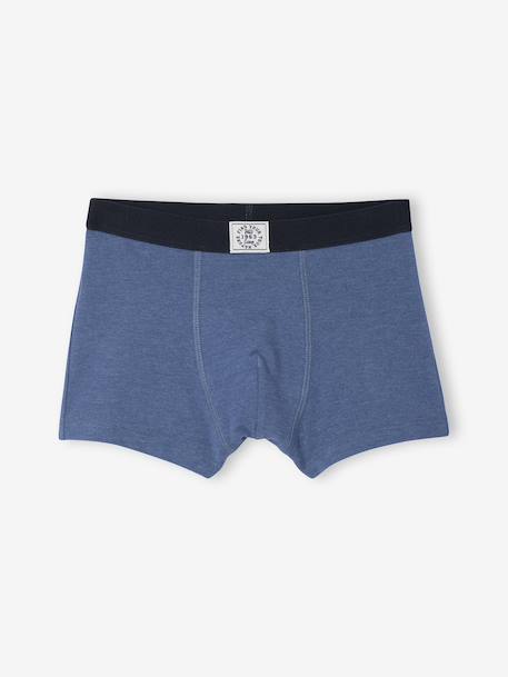 Pack of 5 Plain Boxers for Boys blue 