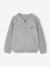 Long-Sleeved Varsity Cardigan for Boys marl grey+navy blue 