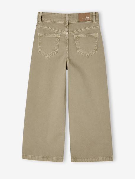 Medium Fit Wide Leg MorphologiK Trousers for Girls coral+grey green+khaki+old rose 