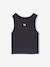 2-in-1 cropped sports T-shirt with girls bras marl grey 